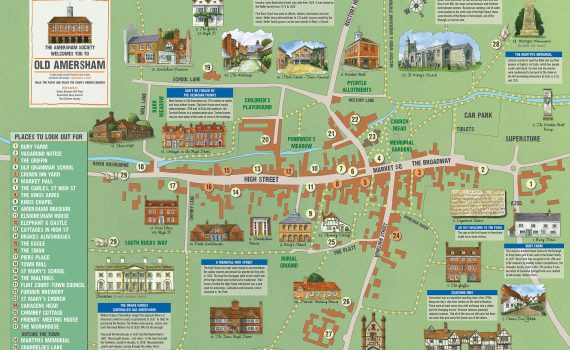 Amersham Society Town Map, 2018