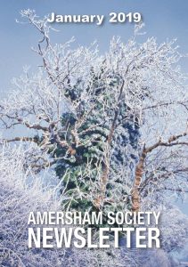 January 2019 Newsletter, cover photo of frosted ash by the naturalist John Tyler