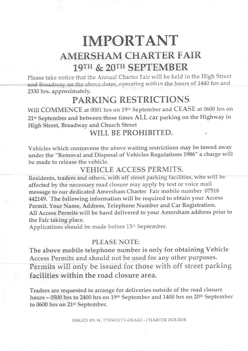 Amersham Charter Fair