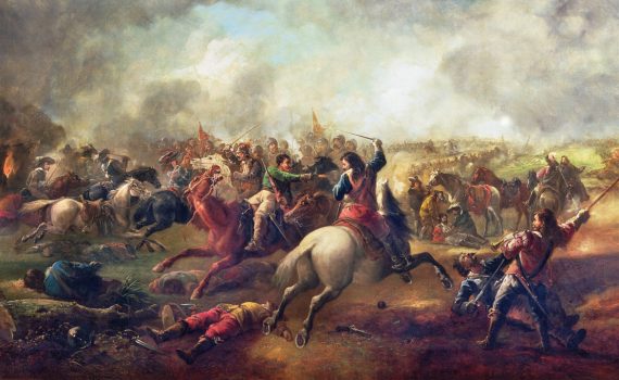 Battle of Marston Moor 1644 by John Barker, Public domain, via Wikimedia Commons