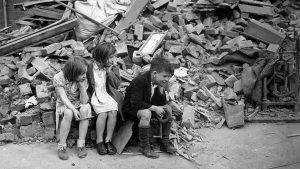 East End of London during the Blitz, Public domain, via Wikimedia Commons